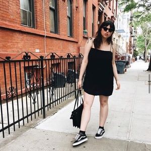 Motel Rocks Black Slip Dress